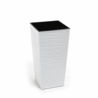 Finezja Strip magas kaspó 25x46cm  - fehér