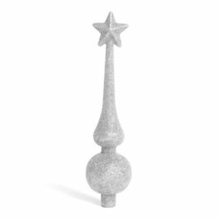 Karácsonyfa csúcsdísz 18,5cm EZÜST
