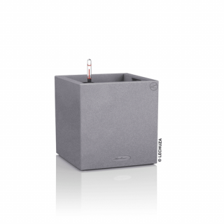 Lechuza Canto Stone kocka kaspó 14cm - Stone Grey