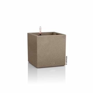 Lechuza Canto Stone kocka kaspó 30cm - Sandy Beige