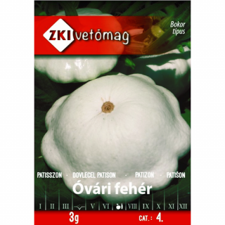 Patisszon - Óvári fehér - ZKI