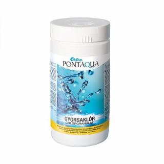 PONTAQUA Gyorsaklór 1kg klór granulátum medencébe