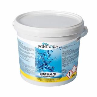 PONTAQUA Gyorsaklór 3kg klór granulátum medencébe
