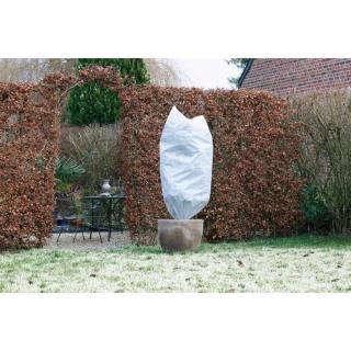 Téli takarófólia zsinórral, FEHÉR 1m x 1,5m 50g/m2