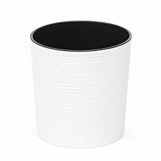 Tondo Strip betétes kaspó 19cm - fehér