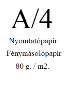 A/4 fénymásolópapír, 500 lap / csomag