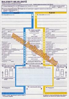 Baleseti bejelentő, A/4, 2 példány