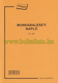 Munkabaleseti napló. A/5, 59 oldal