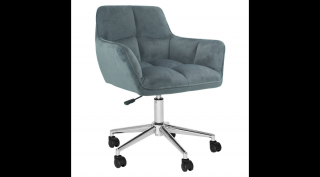 Irodai szék, szürke Velvet anyag/króm, HAGRID NEW