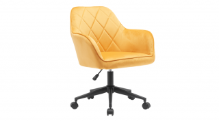 Irodai szék, Velvet szövet sárga/fekete, SORILA NEW