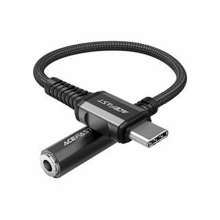 Acefast C1-07 USB-C - mini jack 3.5mm átalakító adapter 18cm (fekete)
