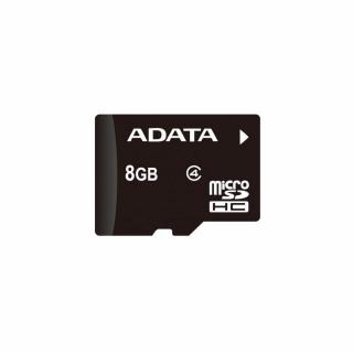 ADATA Memóriakártya MicroSDHC 8GB + Adapter CL4