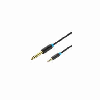 Audio Kábel TRS 3.5mm - 6.35mm Vention BABBG 1,5m, Fekete