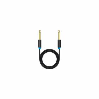 Audio kábel TS 6.35mm jack Vention BAABF 1m (fekete)