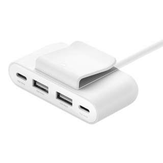 Belkin BOOST CHARGE 4-Port USB-C hosszabbító, elosztó adapter - fehér