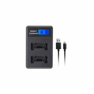Dupla OLYMPUS LI-40B/42B USB-s akkumulátor töltő LCD kijelzővel (SYA0011446)