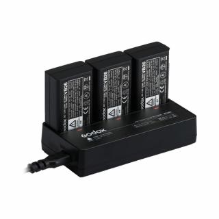 Godox VC26T három foglalatos akkumulátor töltő VB26 akkumulátorhoz (V1 vakuhoz)