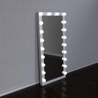 Hollywood tükör (HW-DC117-17) álló sminkes tükör fehér 20db LED izzóval, sminktükör