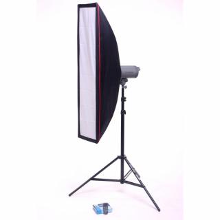 Hunbright Visico VC HH PRO 400 30 x 140 cm csík softboxos távirányítós vaku szett