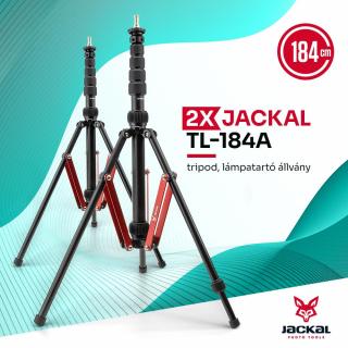 Jackal 2 x TL-184A lámpatartó állvány, tripod szett (Spigot, 1/4'', 3/8'')