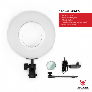 Jackal MS-20L LED körlámpa, körfény tükörrel 2m állvánnyal