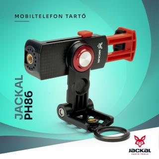Jackal PH86 mobiltelefon tartó, rögzítő 1/4'' furatokkal (56-86 mm)