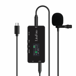 LituFoto VV18 lavalier, csíptetős mikrofon USB Type-C csatlakozóval