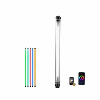 LUXCEO P120 RGB LED lámpa, fénycső beépített akkumulátorral, távirányítóval (iOS/Android)