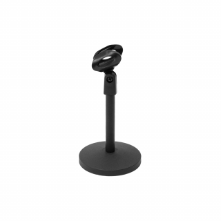 Mini asztali mikrofonállvány fém kör talppal 21cm
