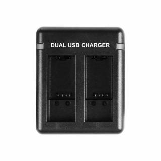 PULUZ dupla foglalatos USB töltő GoPro Hero 12 / Hero 11 / Hero 10 / Hero 9 akkumulátorokhoz (PU919B)