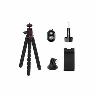 PULUZ flexibilis, rugalmas állvány gömbfejjel fényképezőgéphez, akciókamerához, mobiltelefonhoz bluetooth kioldóval (PU860)