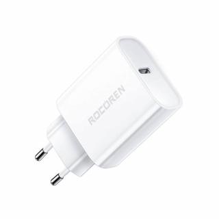 Rocoren USB-C hálózati töltő adapter PD 20W fehér