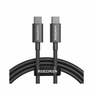 Rocoren USB-C - USB-C Simples Series 1m 100W gyorstöltő kábel (fekete)