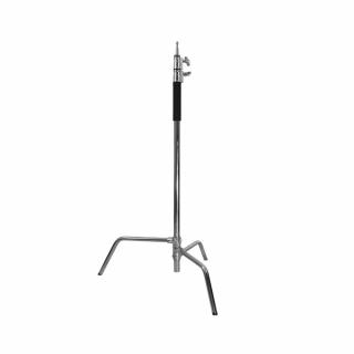 Rozsdamentes acél lámpatartó stúdió állvány, vakuállvány 245cm, spigot fejjel (811A16G)