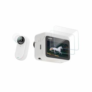 Sunnylife Insta360 GO 3 kijelzővédő és lencsevédő üvegfólia (2db) (IST-BHM587)