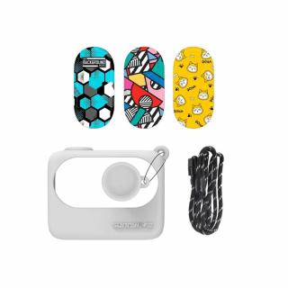 Sunnylife Insta360 GO 3 védőtok pánttal és matricákkal fehér (IST-BHT595-W)