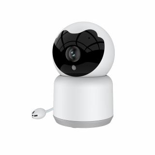 Techsuit - Baba WIFI Kamera (Q15A) - 1080P, PTZ, Távirányító, Altatódalok, Infravörös, Hőmérséklet-érzékelő, Tuya Alkalmazás - Fehér