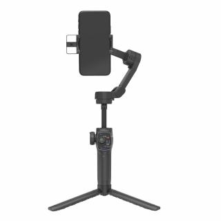 Techsuit - Telefon Gimbal, stabilizátor (L9) - Beépített Hosszabbító rúddal, összecsukható - Fekete