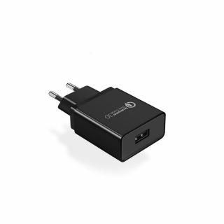Ugreen hálózati töltő adapter CD122, 18W, QC 3.0, USB (fekete)