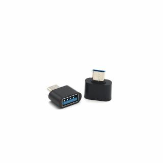 USB-A - USB-C OTG 2.0 átalakító adapter fekete