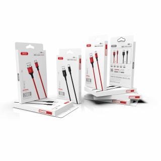 XO NB143 USB - microUSB kábel 1 m 2,4A piros