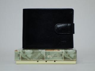 Férfi pénztárca: fekete bőr (magyar termék) (1162024)