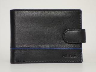 Férfi pénztárca: fekete-kék bőr (1161397)