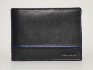 Férfi pénztárca: fekete-kék bőr (1161405)