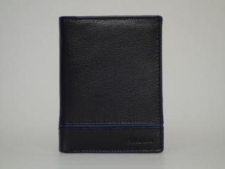 Férfi pénztárca: fekete-kék bőr (1161413)