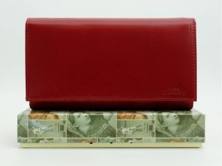 Keretes női pénztárca: piros, meggypiros bőr (magyar termék) (1163550)