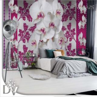 Fotótapéta - Luxus Virágos design Orchideákkal Pink