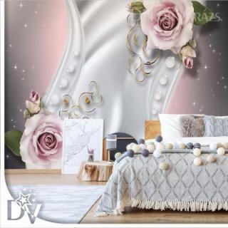 Fotótapéta - Modern luxus Virágos design rózsák Pink