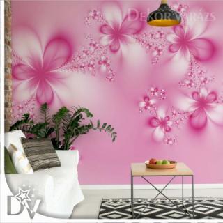 Fotótapéta - Pink absztrakt design virágok