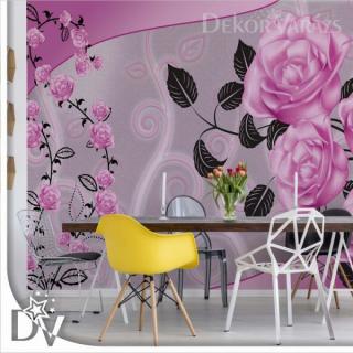 Fotótapéta - Pink rózsák Virágos design